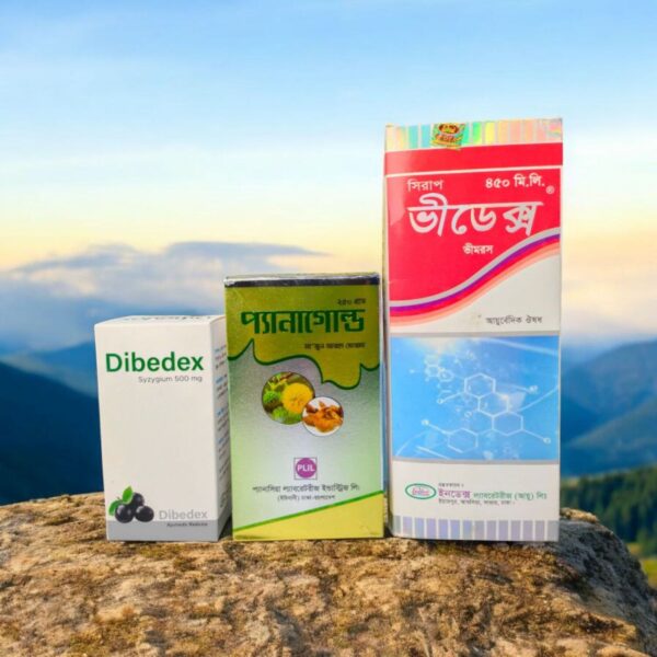 Dibedex (60 Cap) + Bhidex (450 ML) + Panagold (250 gm)
