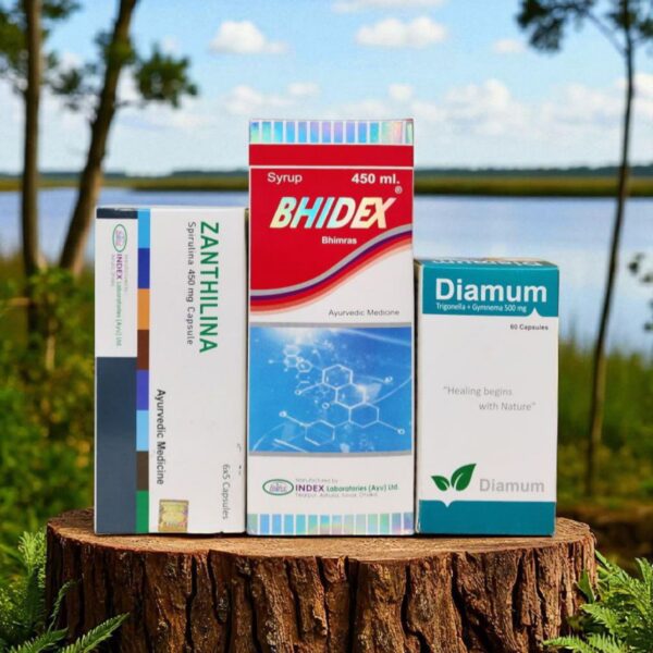 Diamum (60 Cap) + Zanthilina (30 Cap) + Bhidex (450 ML)